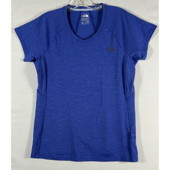 The North Face Tops - The North Face Womens FlashDry  Blue V-Neck Mesh Active T-Shirt Medium